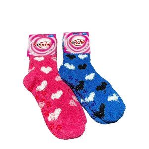 NWT ❤️Frenchic Collection 2 pairs gripper socks - hearts